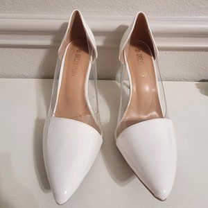 New Women's Dream Pairs White/Transparent Heels Size 10 M